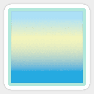 summertime skyblue and yellow Color beach style design Sticker